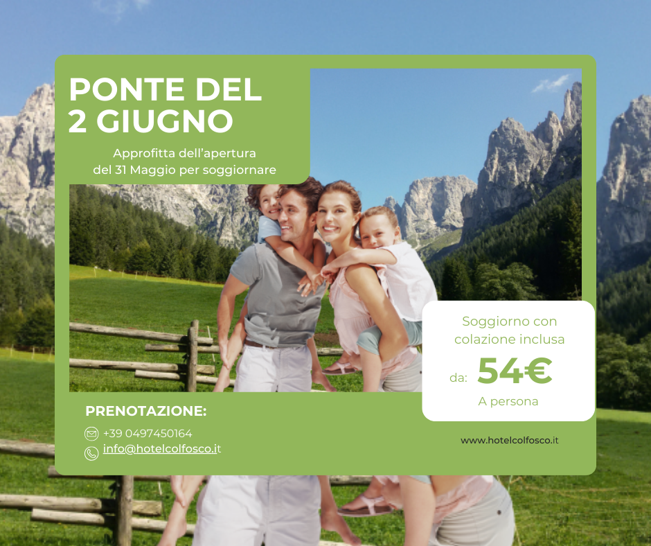 Ponte del 2 giugno a San Martino di Castrozza
