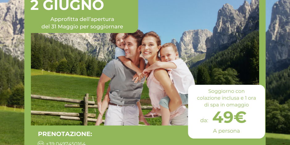 Ponte del 2 giugno a San Martino di Castrozza – Hotel Colfosco Ponte del 2 giugno a San Martino di Castrozza