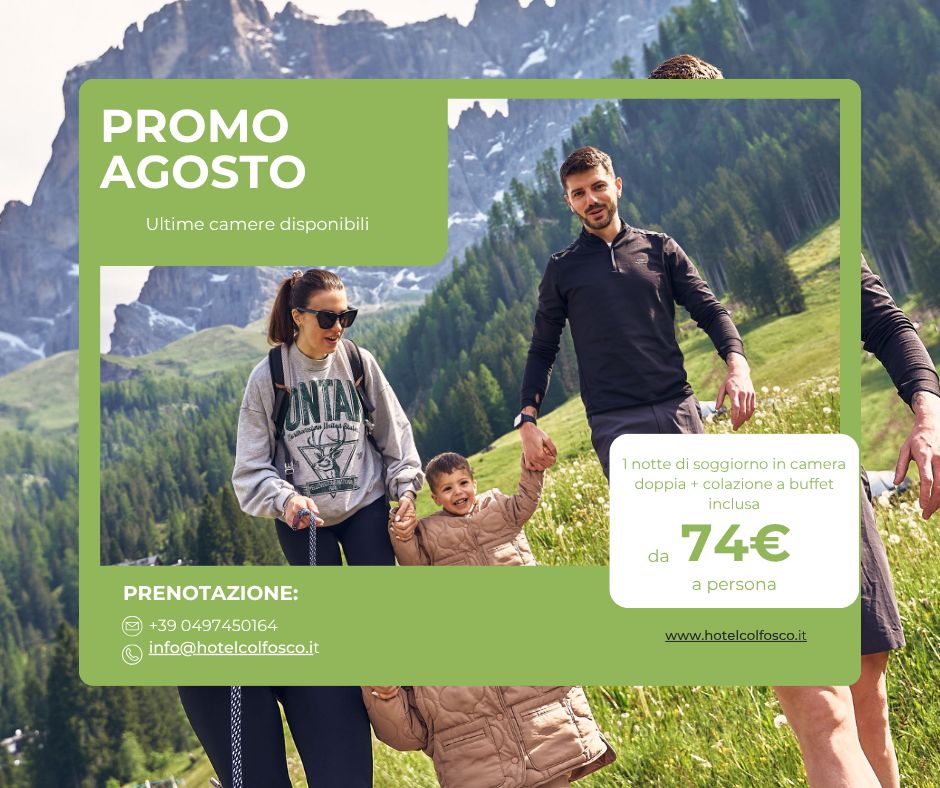 Promo agosto: 1 notte con colazione a partire da €74