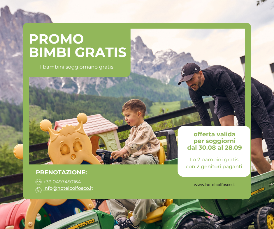 I bambini soggiornano gratis