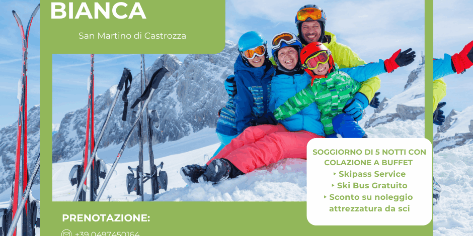 Settimana bianca tra le Dolomiti con la famiglia a San Martino di Castrozza